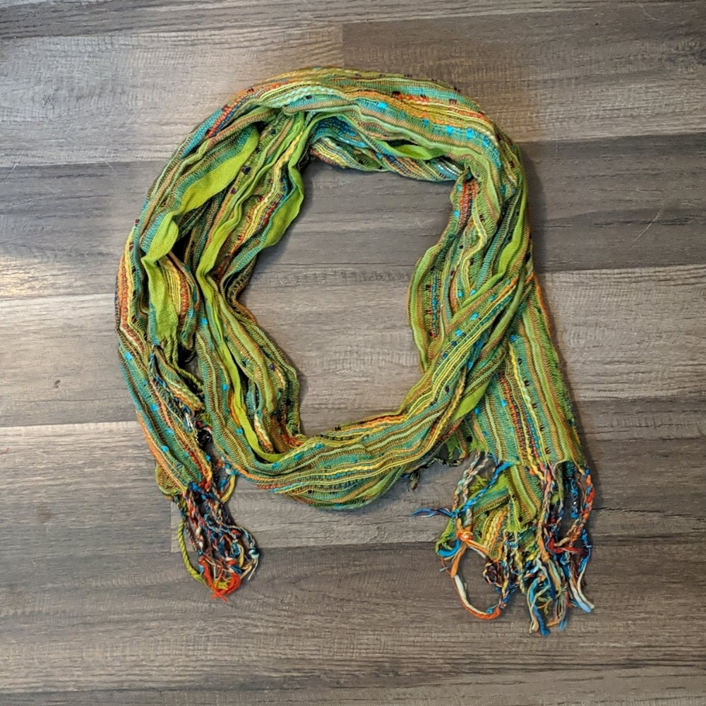 Boho tassle scarf 15" x 64"